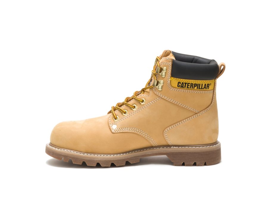 Caterpillar CAT Second Shift Steel Toe Moški Delovni Čevlji Rjave | CAT-168CZ