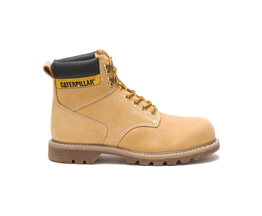 Caterpillar CAT Second Shift Steel Toe Moški Delovni Čevlji Rjave | CAT-168CZ