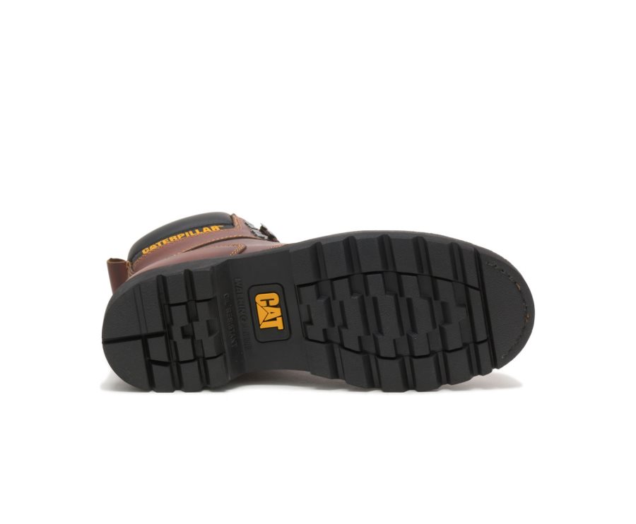 Caterpillar CAT Second Shift Steel Toe Moški Delovni Čevlji Rjave | CAT-504KR