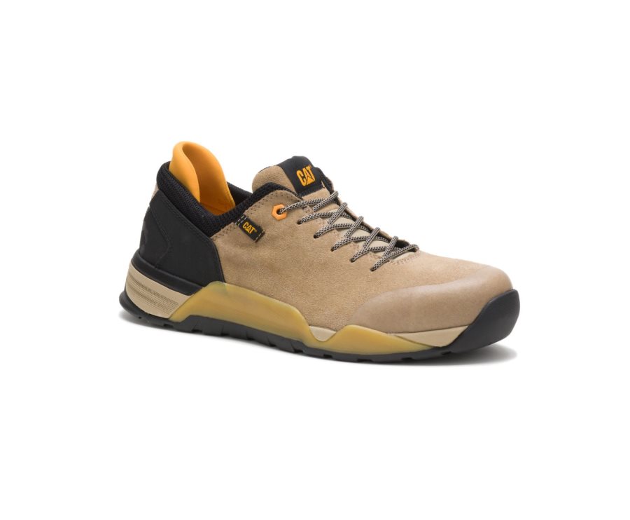 Caterpillar CAT Sprint Suede Alloy Toe Moški Superge Rjave Črne | CAT-718JH