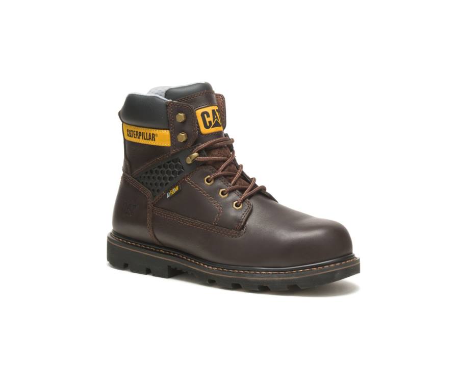 Caterpillar CAT Structure Cool Composite Toe Moški Delovni Čevlji Temno Rjave | CAT-787KO