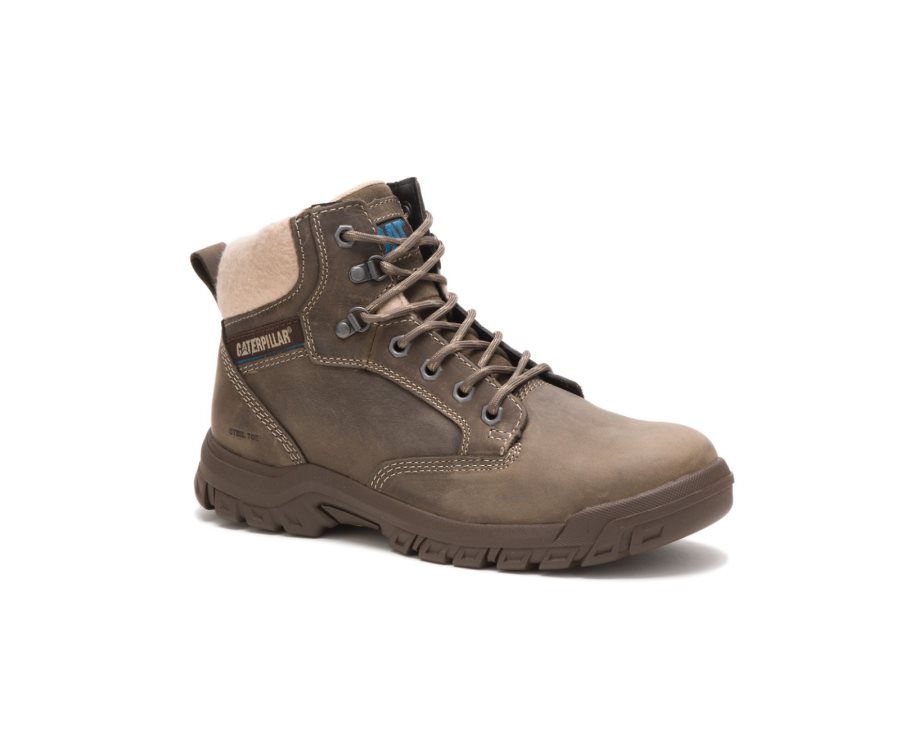 Caterpillar CAT Tess Steel Toe Ženske Delovni Čevlji Temno Sive | CAT-803UO