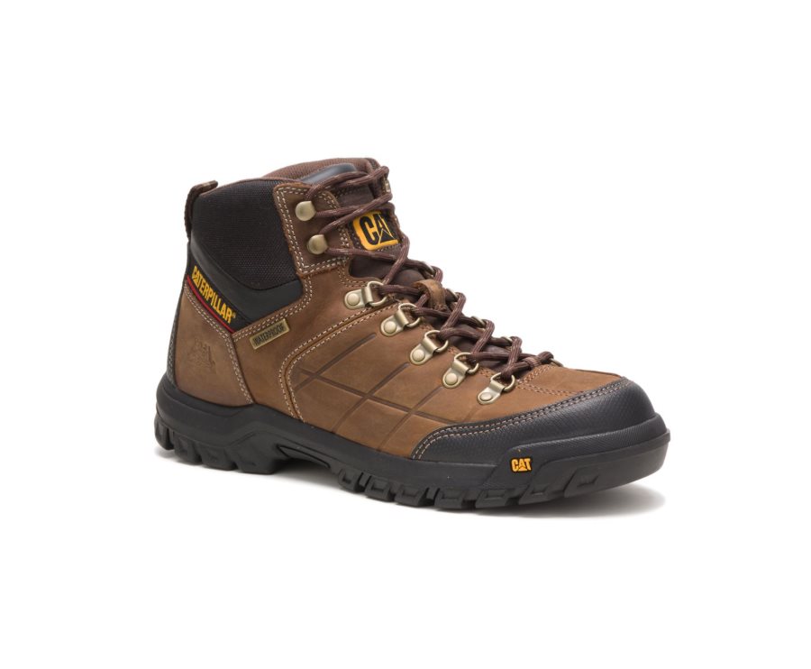 Caterpillar CAT Threshold Waterproof Moški Delovni Čevlji Rjave | CAT-758XL