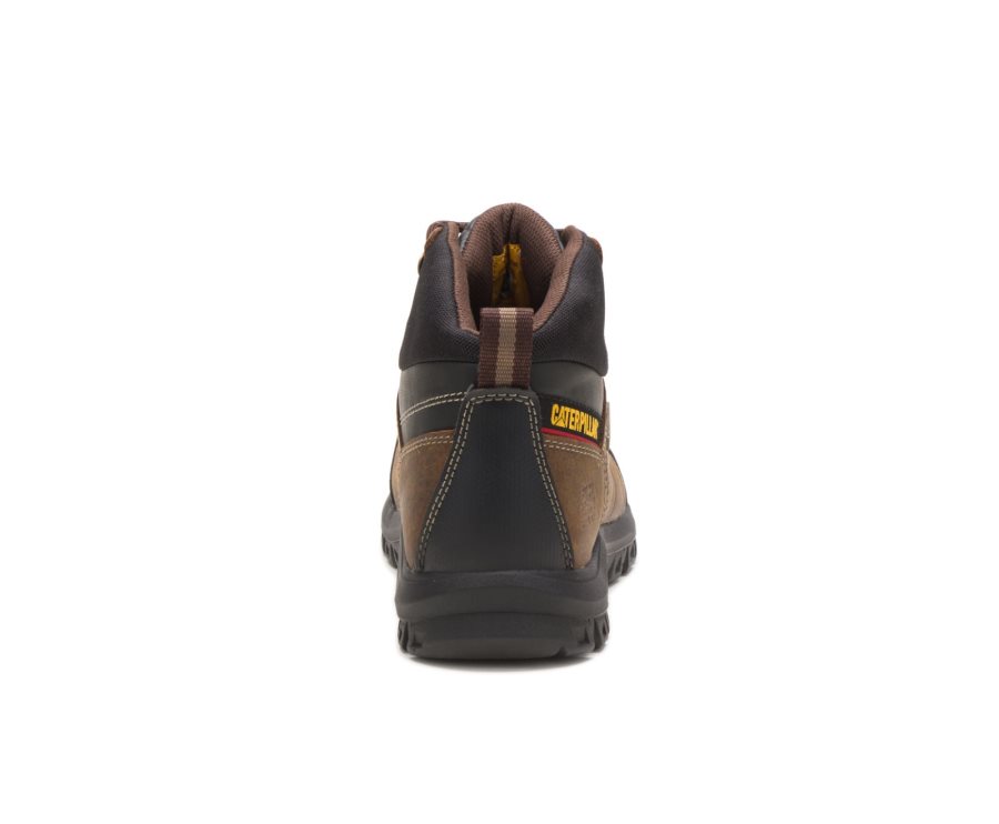 Caterpillar CAT Threshold Waterproof Steel Toe Moški Delovni Čevlji Rjave | CAT-103NR