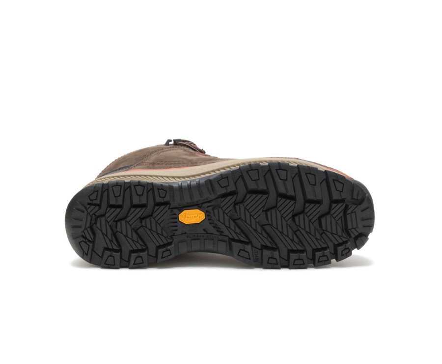 Caterpillar CAT Utilize Waterproof Alloy Toe Moški Delovni Čevlji Temno Čokolade | CAT-723TJ