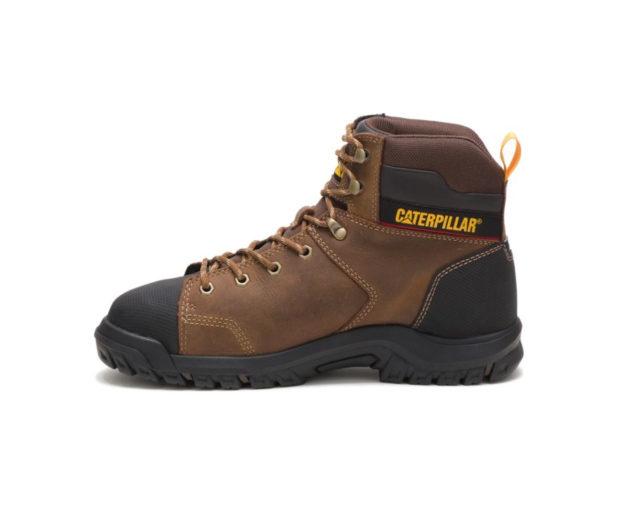 Caterpillar CAT Wellspring Waterproof Metatarsal Guard Steel Toe Moški Delovni Čevlji Rjave | CAT-516KO